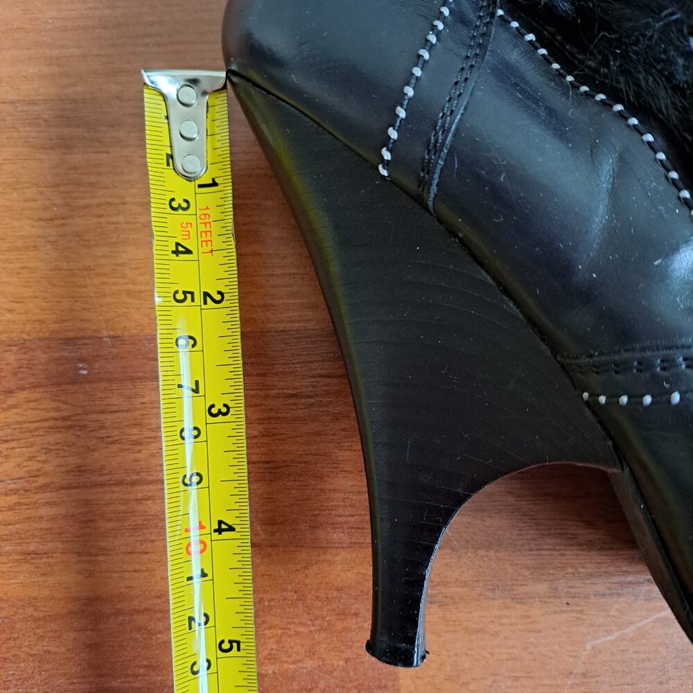Roberto Cavalli Real Fur Leather Boots with Buckles Size 37 - Picture 11 of 16